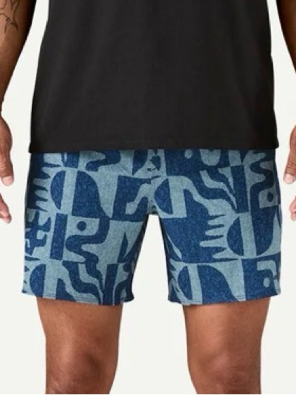 Patagonia-Men’s Hydropeak Volley Boardshorts SwimTrunk Mother Tree Blue-Sz Small